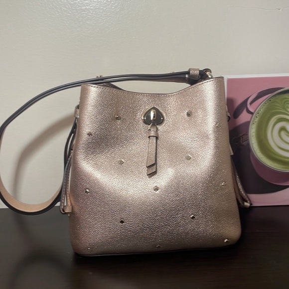 Kate Spade Metallic Marti Spade Stud Bag - Picture 6 of 6